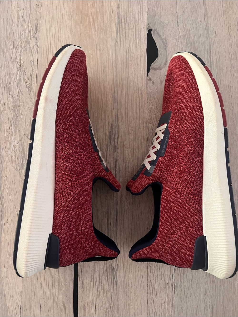Peter Millar Crown Sport Men's Hyperlight Apollo Sneakers Clared Red Size 12.5 - Picture 6 of 10